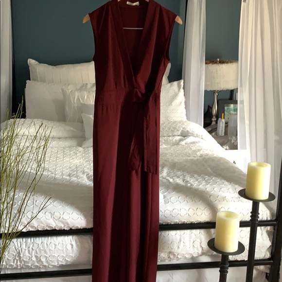 Burgundy pant jumpsuit - Picture 6 of 6